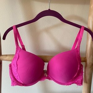 Victorias Secret Hot Pink push up bra size 38C